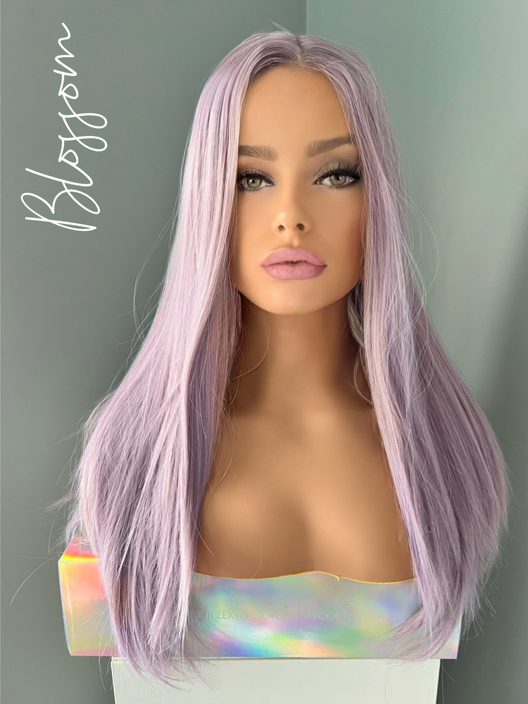 Blossom - Long Light Purple Lace Front Synthetic Wig – The Extension Room