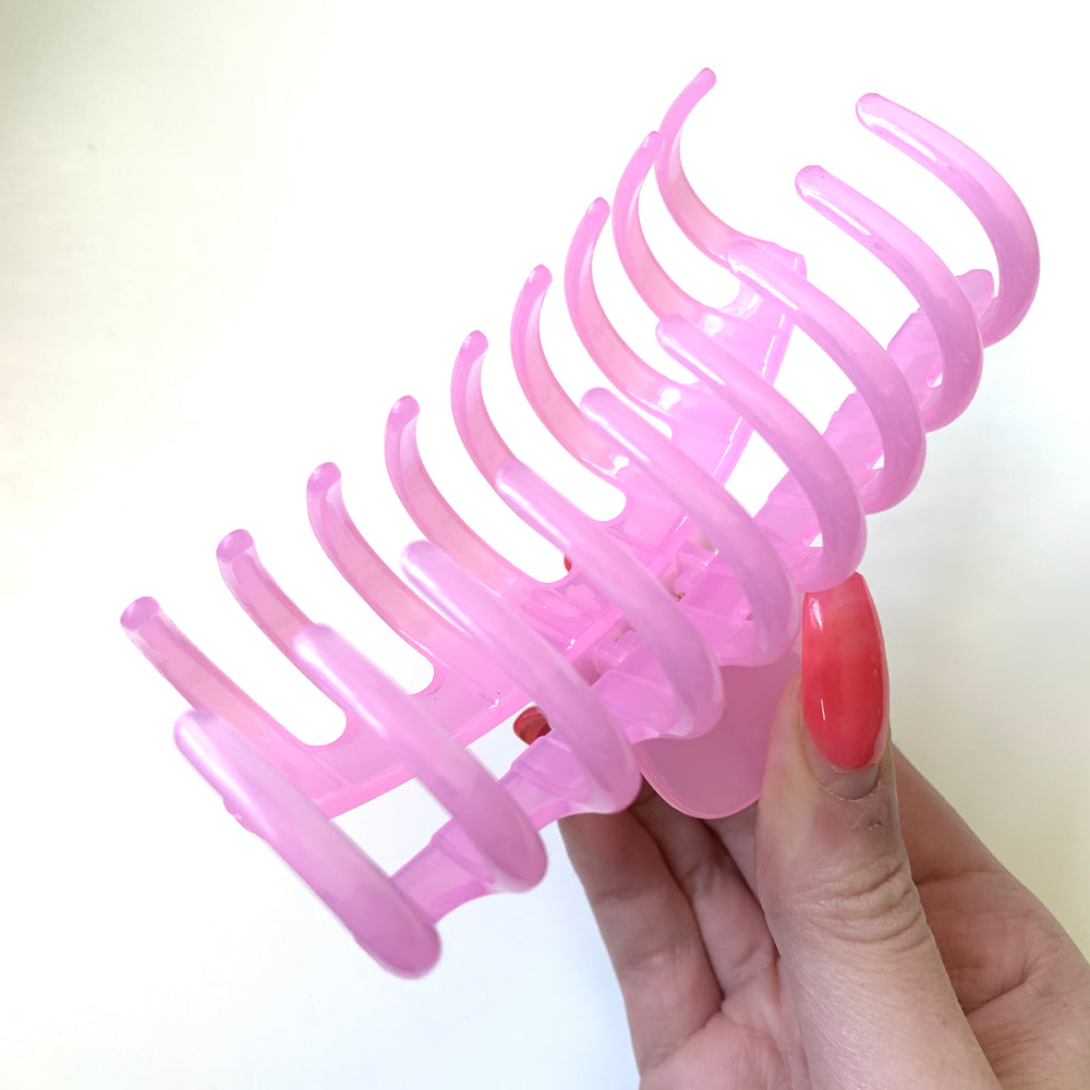 Jumbo Hair Claw Clip - Jelly Baby Pink