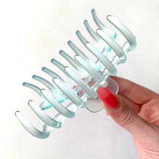 Jumbo Hair Claw Clip - Frosted Blue