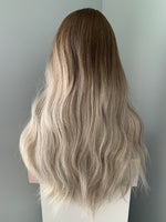 "Willow" - Long Wavy Grey Silver Blonde Synthetic Wig