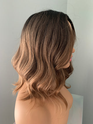 "Lacey" - Brown Ombre Curled Wig
