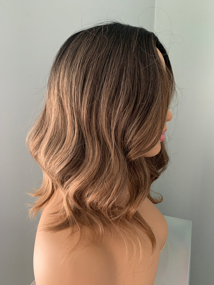 "Lacey" - Brown Ombre Synthetic Wavy Wig