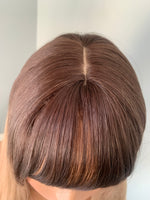 "Anna" - Rooted Blonde Synthetic Wig with Bangs