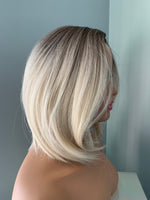 "Sadie" - Short Blonde Rooted Synthetic Wig