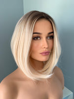"Sadie" - Short Blonde Rooted Synthetic Wig