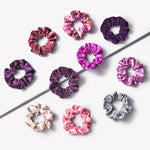 10PC Scrunchie Box Gift Variety Set | Purple & Pink Set