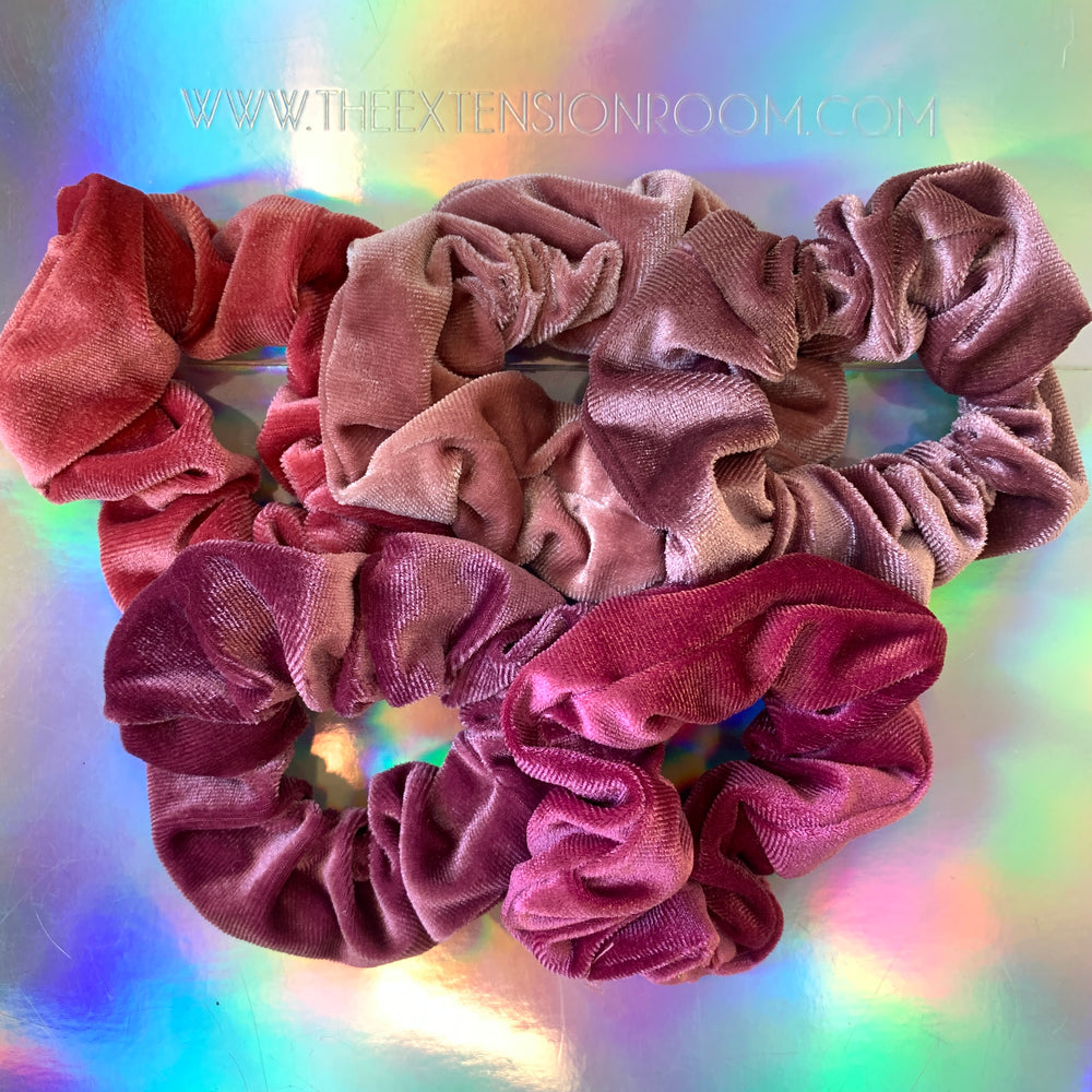 5PC Scrunchie Box Gift Set | Pink Velvet