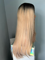 "Richelle" - Long Blonde Partial Lace Front Wig