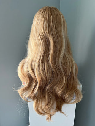 "Madelyn" - Long Golden Blonde Curled Wig