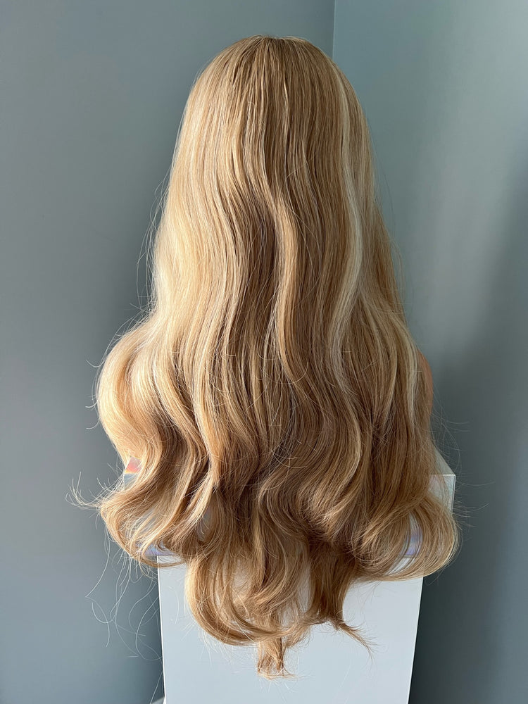 "Madelyn" - Long Golden Blonde Curled Synthetic Wig