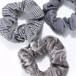 10PC Scrunchie Box Gift Variety Set | Grey
