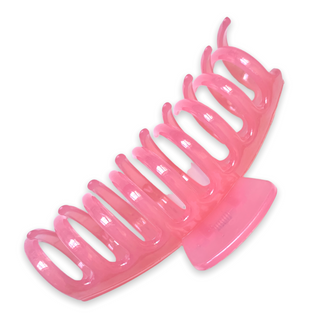 Jumbo Hair Claw Clip - Jelly Coral Pink