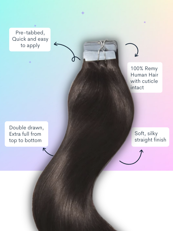 Espresso Brown (2) Tape Hair Extensions