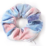 Pink/Blue Tie Dye Velvet - Secret Zipper Scrunchie