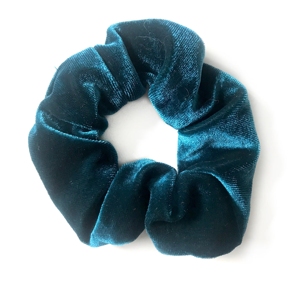 Turquoise Blue - Velvet Scrunchie