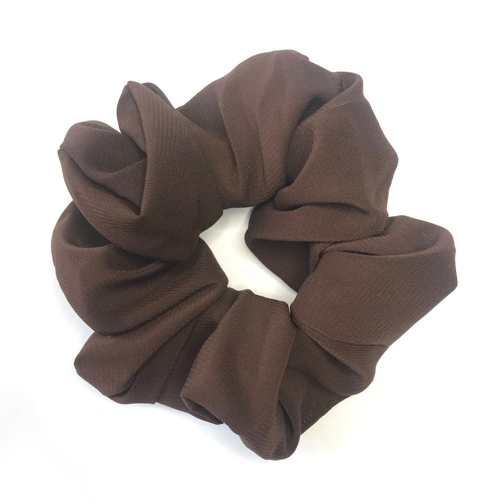 Chocolate Brown - Chiffon Scrunchie