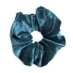 Teal Blue - Velvet Scrunchie